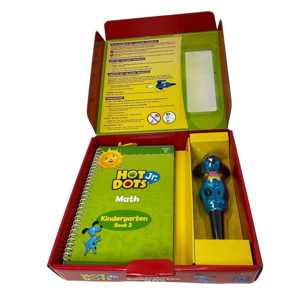 Educational Insights Hot Dots Jr Let's Master‎ Kindergarten Math Ace Pen & Books